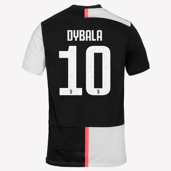 Maillot Football Juventus NO.10 Dybala Domicile 2019-20 Blanc Noir